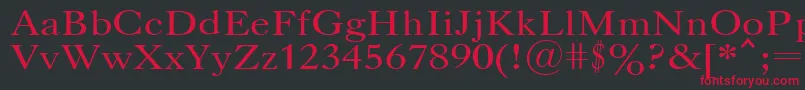 Шрифт UkCaslon – красные шрифты на чёрном фоне