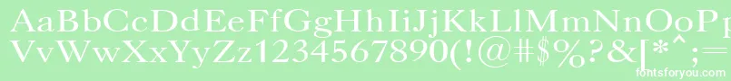 Police UkCaslon – polices blanches sur fond vert