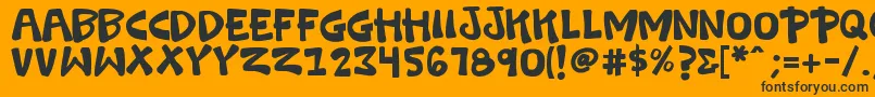 K26swashbuckle Font – Black Fonts on Orange Background