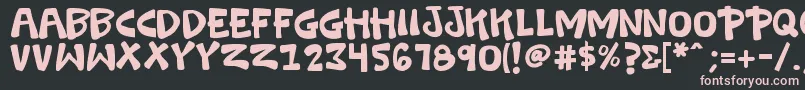 K26swashbuckle Font – Pink Fonts on Black Background