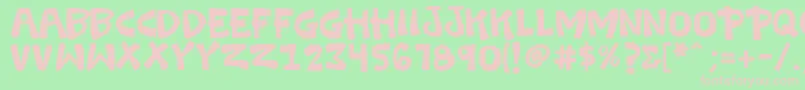 K26swashbuckle Font – Pink Fonts on Green Background