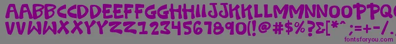 K26swashbuckle Font – Purple Fonts on Gray Background