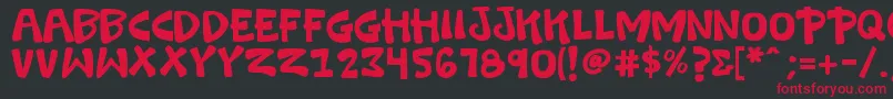 K26swashbuckle Font – Red Fonts on Black Background
