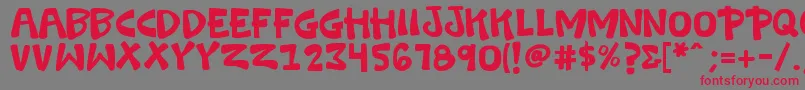 K26swashbuckle Font – Red Fonts on Gray Background