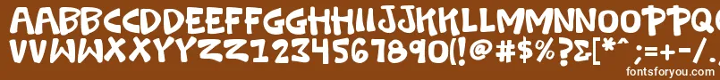 K26swashbuckle Font – White Fonts on Brown Background