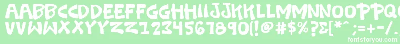 K26swashbuckle Font – White Fonts on Green Background