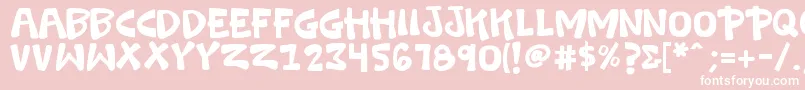 K26swashbuckle Font – White Fonts on Pink Background