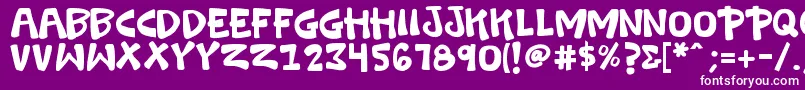 K26swashbuckle Font – White Fonts on Purple Background