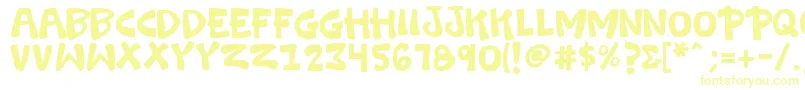 K26swashbuckle Font – Yellow Fonts on White Background