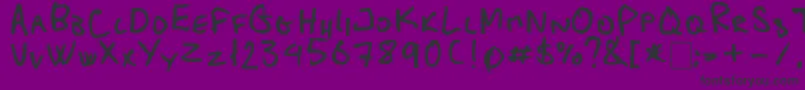 Gunnar-Schriftart – Schwarze Schriften auf violettem Hintergrund