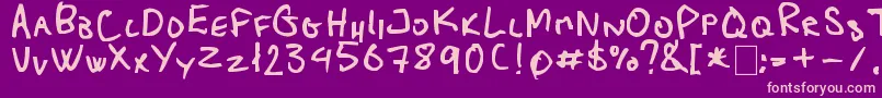 Gunnar Font – Pink Fonts on Purple Background