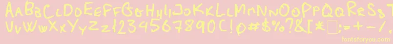 Шрифт Gunnar – жёлтые шрифты на розовом фоне