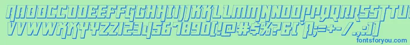 Dangerflight3Dital Font – Blue Fonts on Green Background