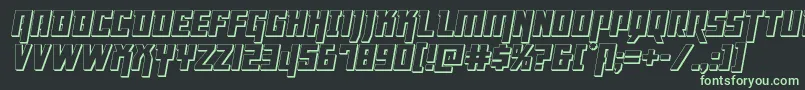 Dangerflight3Dital Font – Green Fonts on Black Background