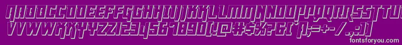 Dangerflight3Dital Font – Green Fonts on Purple Background