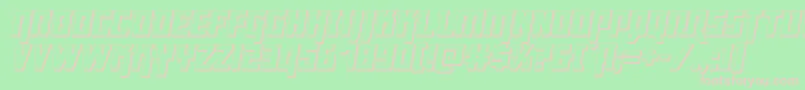 Dangerflight3Dital Font – Pink Fonts on Green Background