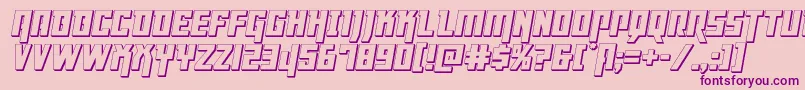 Dangerflight3Dital-Schriftart – Violette Schriften auf rosa Hintergrund