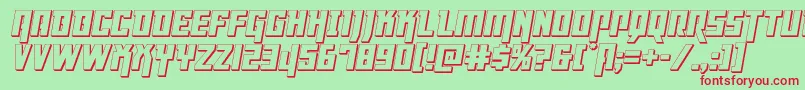 Dangerflight3Dital Font – Red Fonts on Green Background