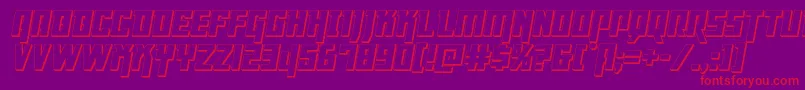 Dangerflight3Dital Font – Red Fonts on Purple Background