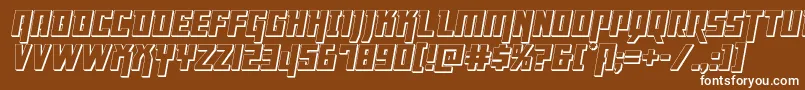 Dangerflight3Dital Font – White Fonts on Brown Background