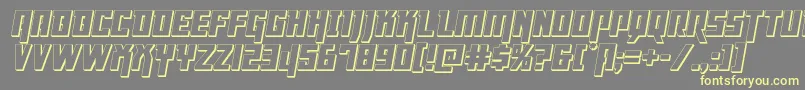 Dangerflight3Dital Font – Yellow Fonts on Gray Background