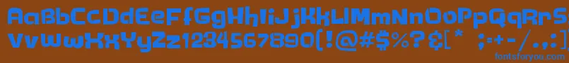 TimiTimi Font – Blue Fonts on Brown Background