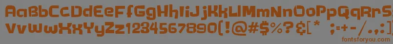 TimiTimi Font – Brown Fonts on Gray Background