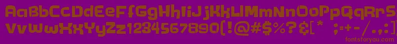 TimiTimi Font – Brown Fonts on Purple Background