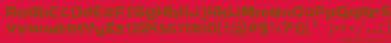 TimiTimi Font – Brown Fonts on Red Background