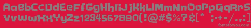 フォントTimiTimi – 赤い背景に灰色の文字