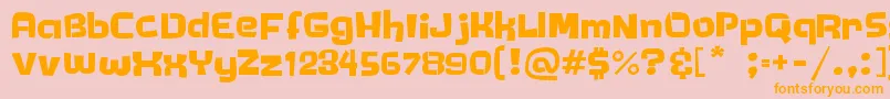 TimiTimi Font – Orange Fonts on Pink Background