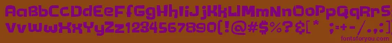 TimiTimi Font – Purple Fonts on Brown Background