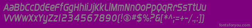 Fonte Sffourchecondenseditalic – fontes cinzas em um fundo violeta