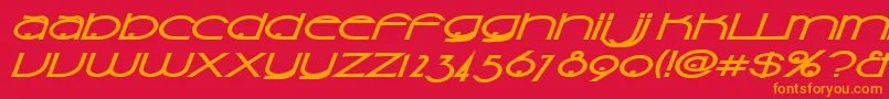 Sonis Font – Orange Fonts on Red Background