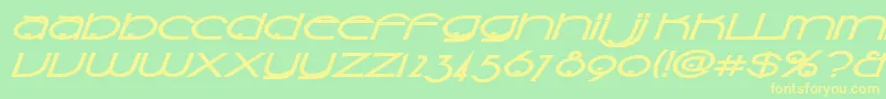 Sonis Font – Yellow Fonts on Green Background