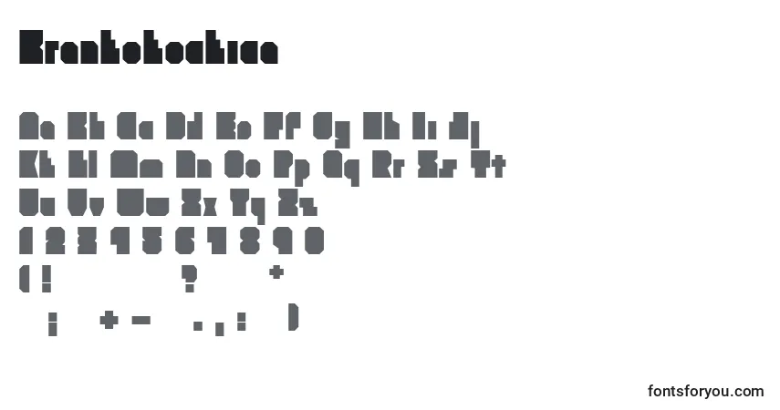 Шрифт Brankokockica – алфавит, цифры, специальные символы