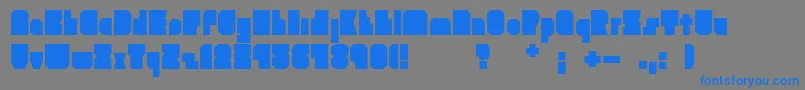 Brankokockica-Schriftart – Blaue Schriften auf grauem Hintergrund