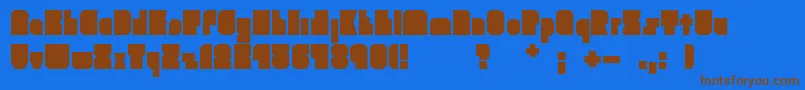 Brankokockica Font – Brown Fonts on Blue Background