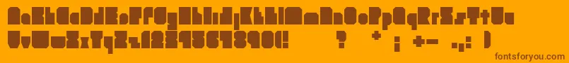 Brankokockica Font – Brown Fonts on Orange Background