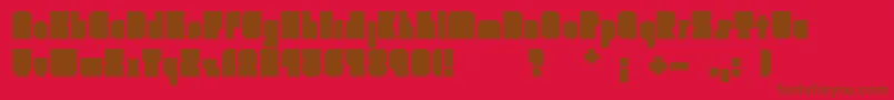 Brankokockica Font – Brown Fonts on Red Background