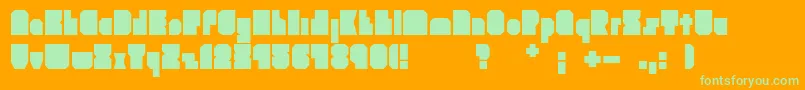 Brankokockica Font – Green Fonts on Orange Background