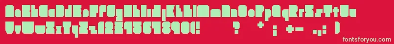 Brankokockica Font – Green Fonts on Red Background