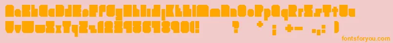 Brankokockica Font – Orange Fonts on Pink Background