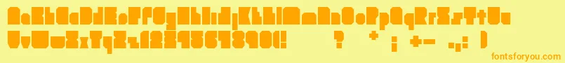 Brankokockica Font – Orange Fonts on Yellow Background