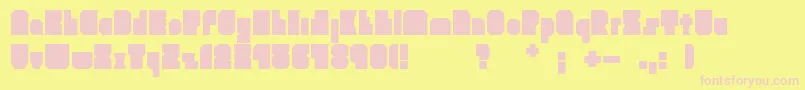 Brankokockica Font – Pink Fonts on Yellow Background