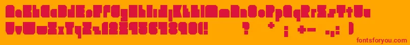 Brankokockica Font – Red Fonts on Orange Background