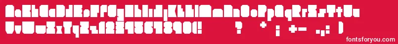 Brankokockica Font – White Fonts on Red Background