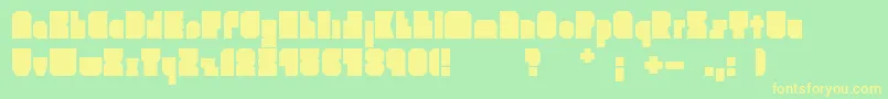 Brankokockica Font – Yellow Fonts on Green Background