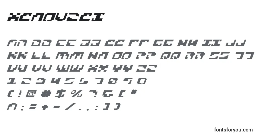 Schriftart Xenov2ei – Alphabet, Zahlen, spezielle Symbole