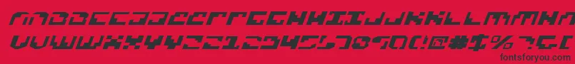 Xenov2ei Font – Black Fonts on Red Background
